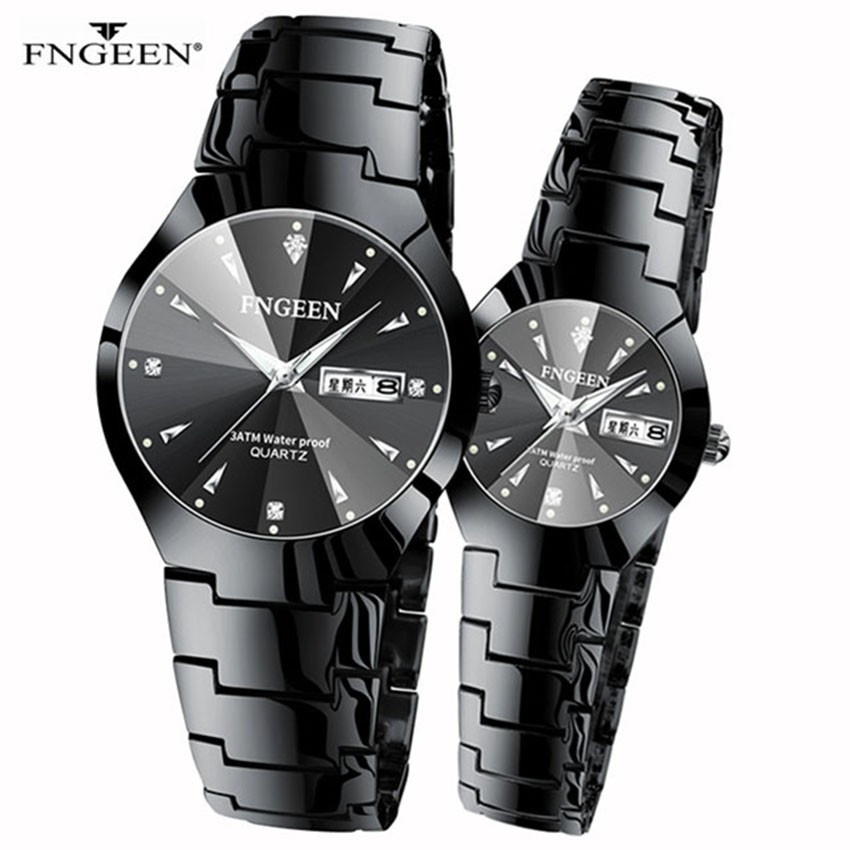 Đồng hồ nam nữ chính hãng fngeen , đồng hồ cơ cặp dây kim loại đẹp nhất, 5808-LUCAS SHOP