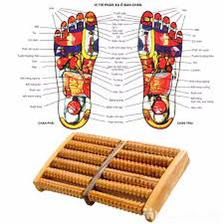 (Loại tốt) Dụng cụ massage chân bằng gỗ an toàn.