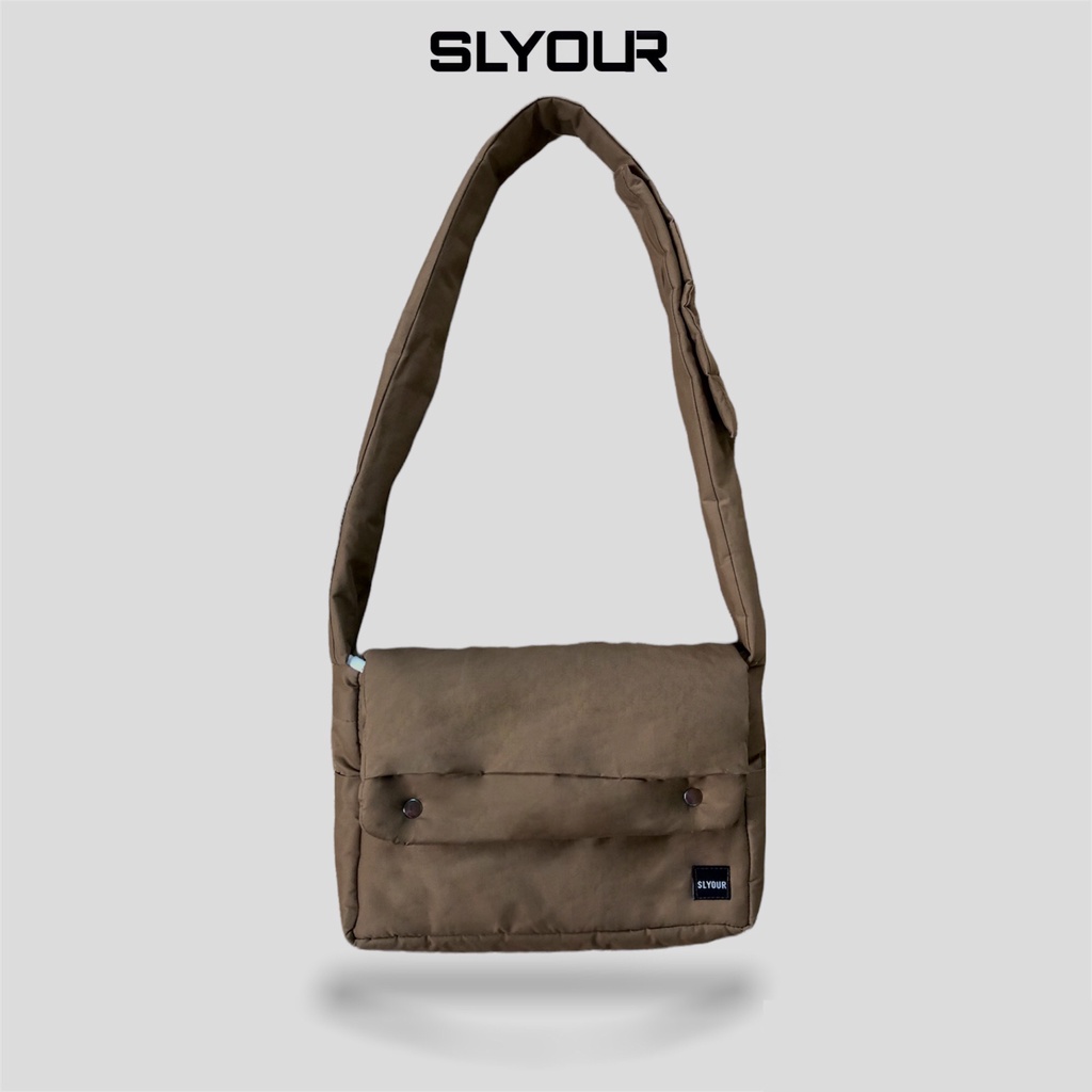 Túi đeo chéo BROWN unisex nam nữ , túi local brand chính hãng SLYOUR