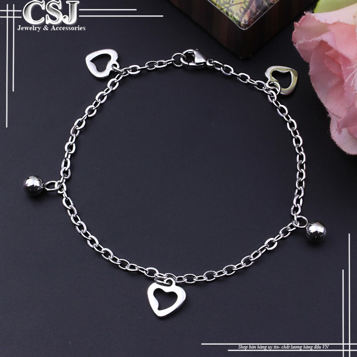 Lắc tay nữ hình trái tim nhỏ xinh