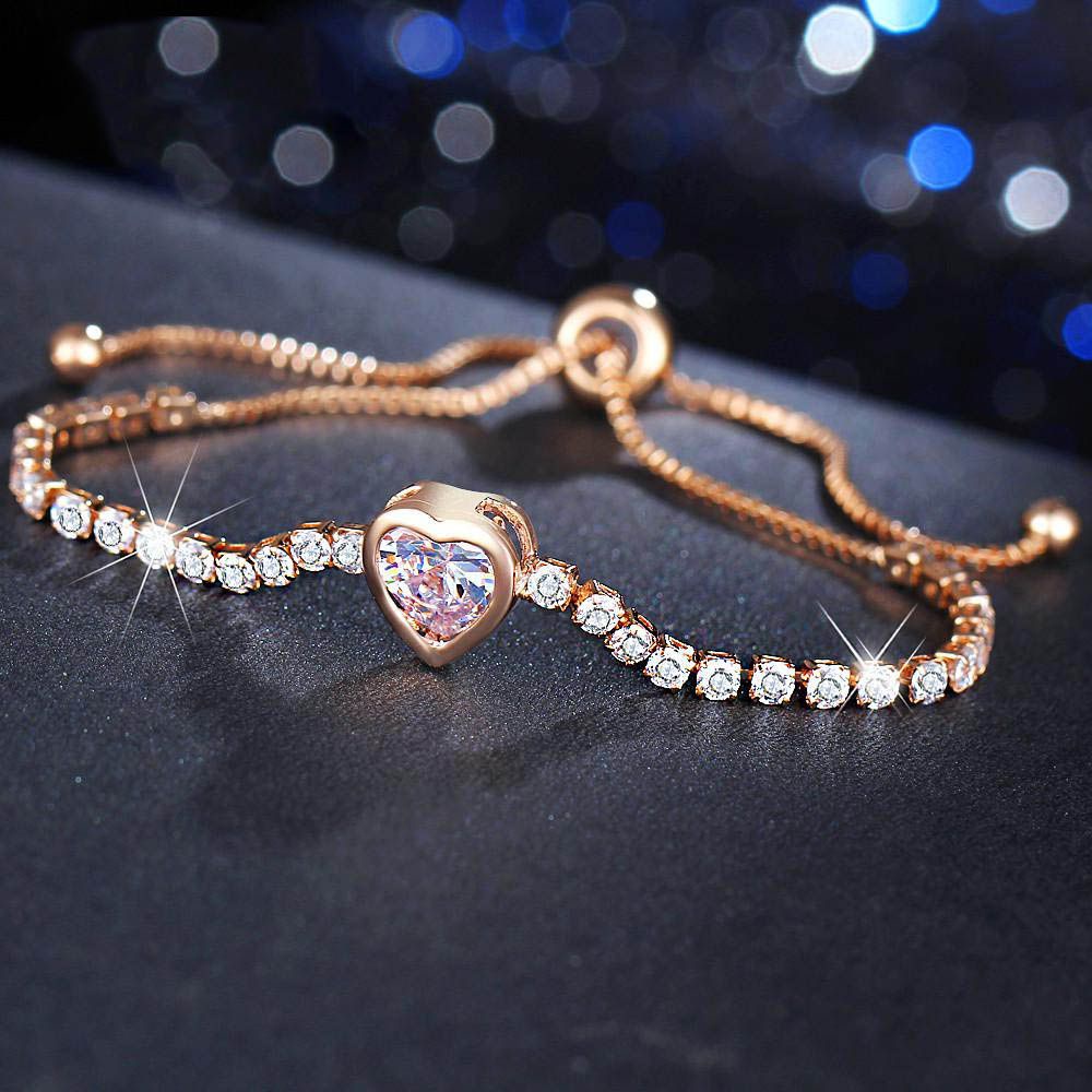 Vòng tay may mắn đính đá zircon nhiều màu dễ thương