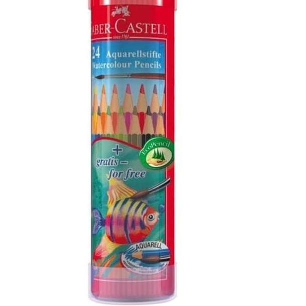 FABER CASTELL Faber Hộp Đựng Bút Chì Màu Nước 24 Màu