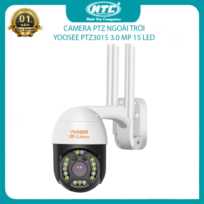 Camera IP Wifi Ngoài trời Yoosee PTZ3015 4 Râu 3.0MP FullHD+ 1536P 9 LED trợ sáng, 6 LED hồng ngoại (Trắng)