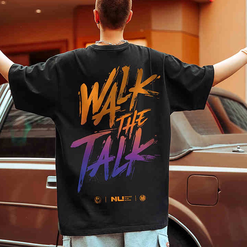 Áo Thun Nam Ngắn Tay Dáng Rộng Cỡ Lớn M-8XL