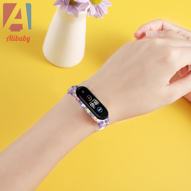 Thông Minh Dây Đeo Thay Thế Chất Liệu Silicon Màu Trơn Cho Xiaomi Mi Band 3 / 4 / 5