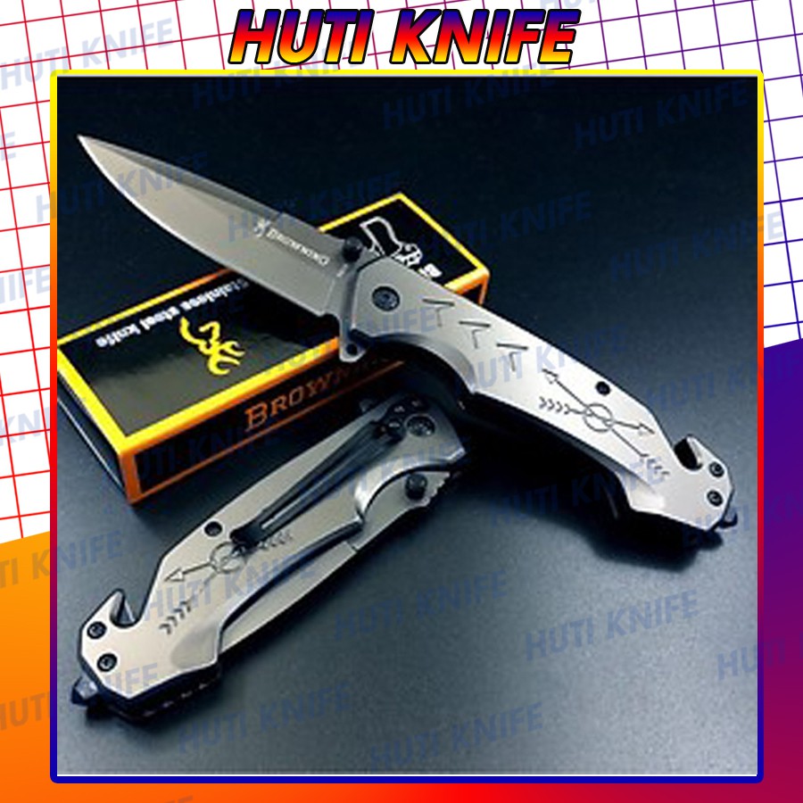 Dao phượt gấp gọn full thép cao cấp chống gỉ tốt HUTI KNIFE Browning FA18