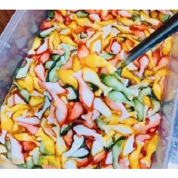 [chỉ giao HỎA TỐC tp.hcm] Hộp THẠCH CON CÁ 4 màu - Dou Xian food - hộp 2.5 kg