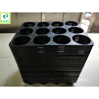 20 KHAY NHỰA CỨNG 12 LỖ TRỒNG RAU ƯƠM MẦM