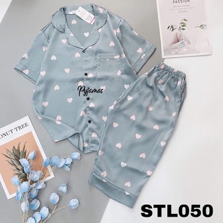Đồ Bộ Lửng Lụa Satin Hoạ Tiết Dễ thương [Ảnh + Video Thật]
