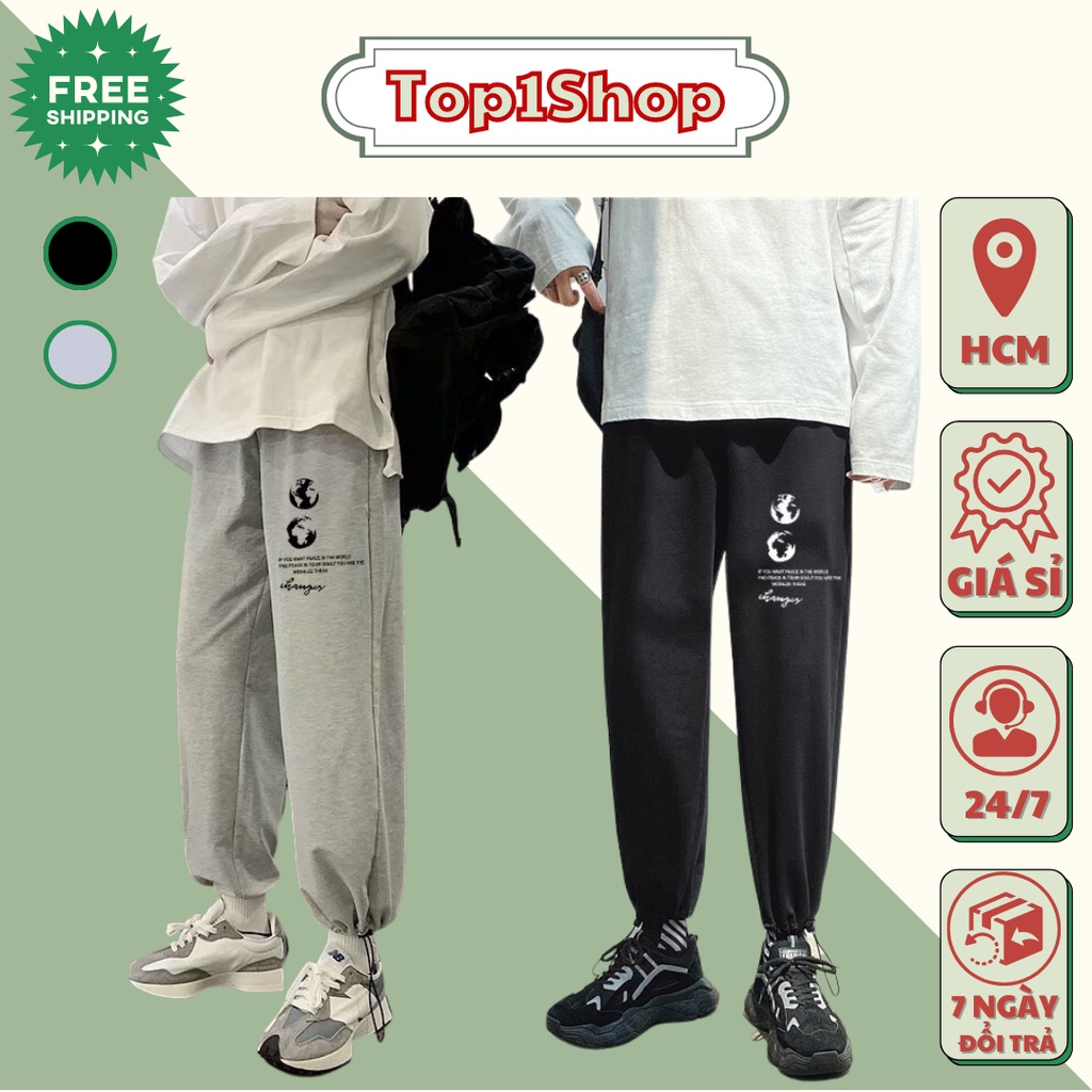 Quần ống rộng Mặt Trăng chất nỉ cao cấp có Rút chân mặc 2 kiểu