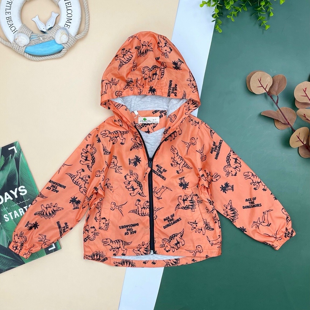 Áo gió họa tiết bé gái, bé trai hai lớp size 6-10T cho bạn từ 19-32kg. Chất gió dày dặn, đẹp, lót cotton siêu đẹp