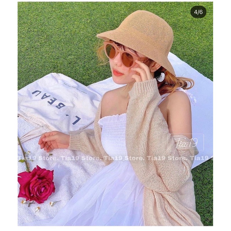 Áo cardigan len mỏng Tia19. Áo khoác len giấy ulzzang ( Ảnh thật) | BigBuy360 - bigbuy360.vn