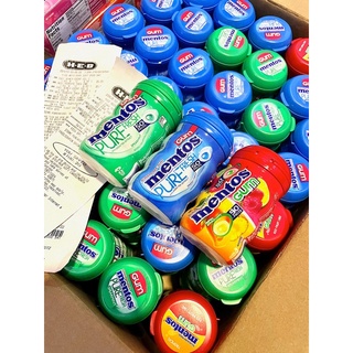 [Bill Mỹ] Kẹo cao su singum không đường Mentos vị bạc hà/dưa hấu/truyền thống/trái cây 50 viên [Date 2026]