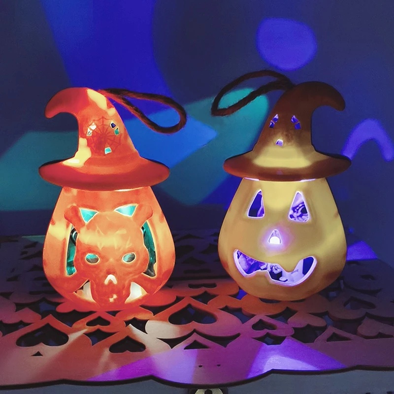 Đèn Lồng LED Hình Quả Bí Ngô Dùng Trang Trí Halloween