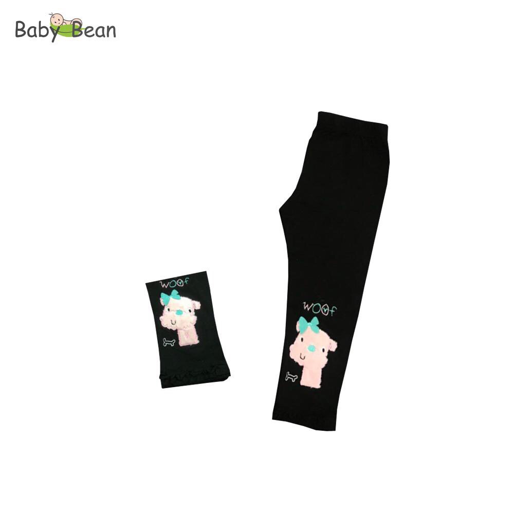 Quần Legging Dài Ôm thun 4 chiều Co Giãn thêu hình Thỏ &amp; Cừu bé gái BabyBean