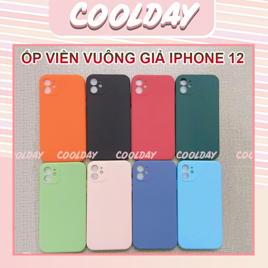 [Ốp iPHONE] Ốp lưng Dẻo Trơn Viền Vuông Giả iPhone 12 Cho iPhone 7 8 6 6s Plus Xs Max 11 11 Pro SE 2020 12 Mini Pro Max