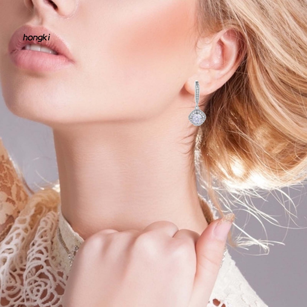 Đôi Khuyên Tai ĐíNh Zirconia LấP LáNh ThờI Trang Cho Nữ