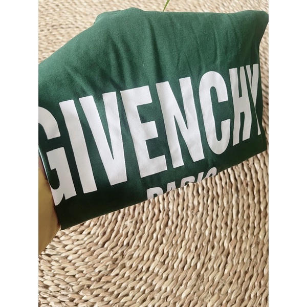 Áo thun xanh két cotton ngắn tay áo phông basic xanh lá cây in chữ trắng