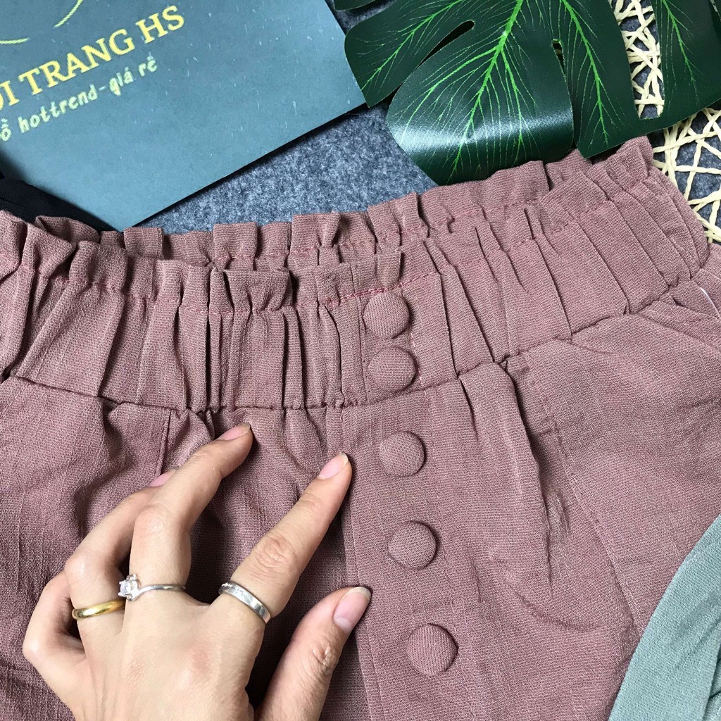 [Mã FASHIONT4WA giảm 10K đơn 50K] Quần Baggy Đũi Nữ, Quần Đũi Nữ Cạp Chun 5 Cúc Bọc, Chất Đũi Xước Hàn Thoáng | BigBuy360 - bigbuy360.vn