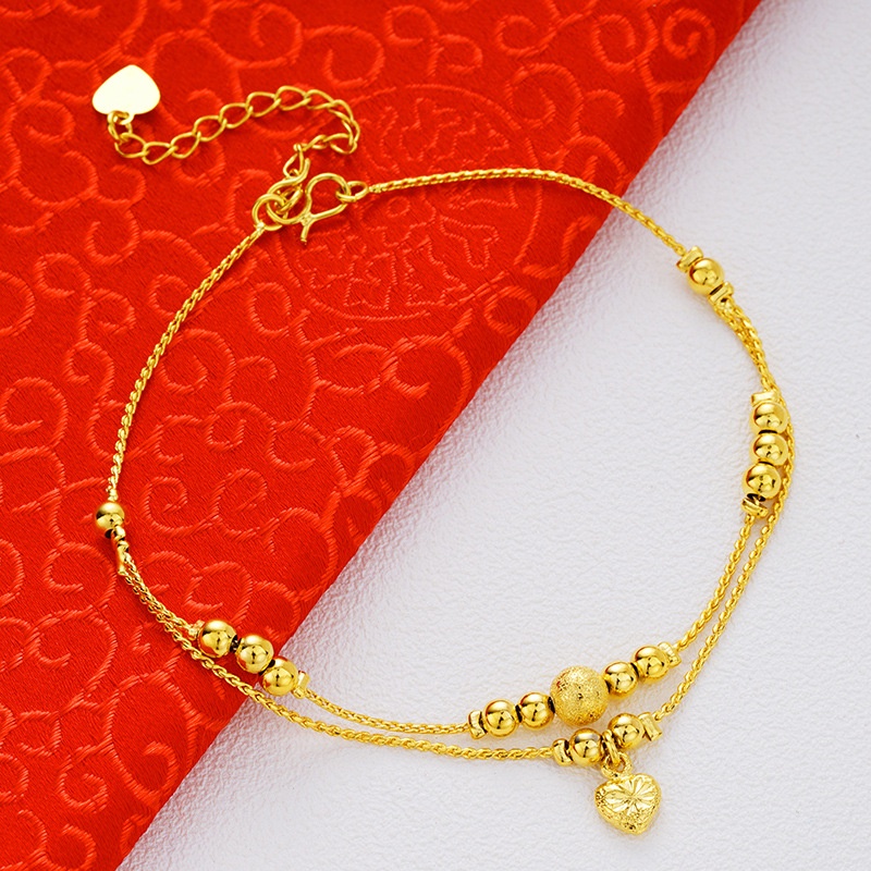 Lắc chân YeYi hai lớp mạ vàng 24k thời trang cho nữ