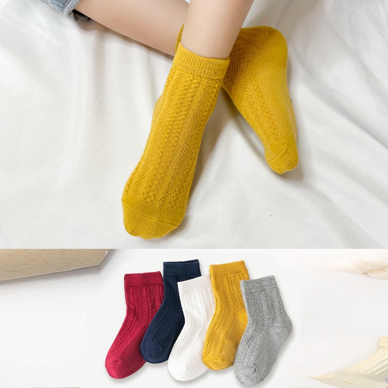 Set 5 Đôi Tất Cotton Mềm Mại Cho Bé Gái