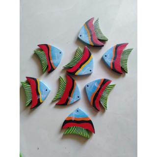 Xả Hàng 55k còn 19k + Móc khoá gỗ vẽ tay+ Hình Cá