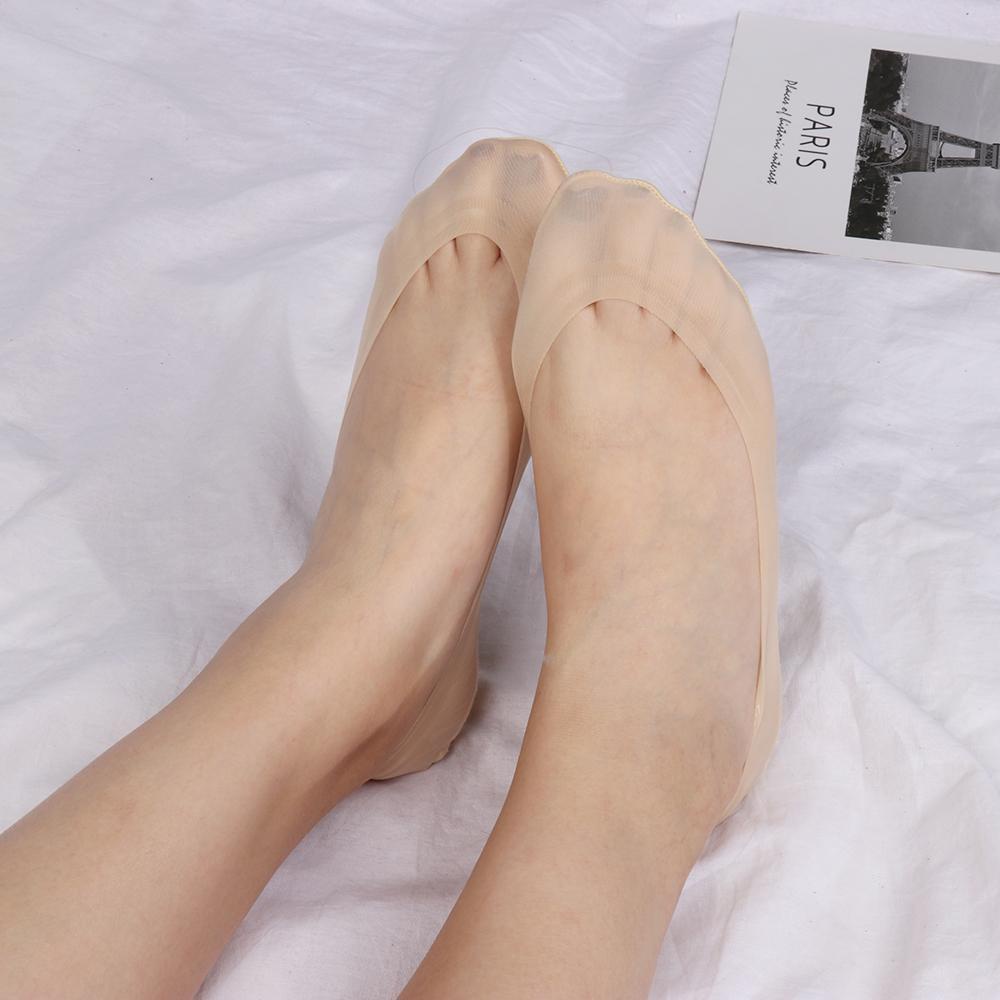 Vớ Thuyền Silicone Cổ Thấp Thấm Hút Mồ Hôi Chống Trượt