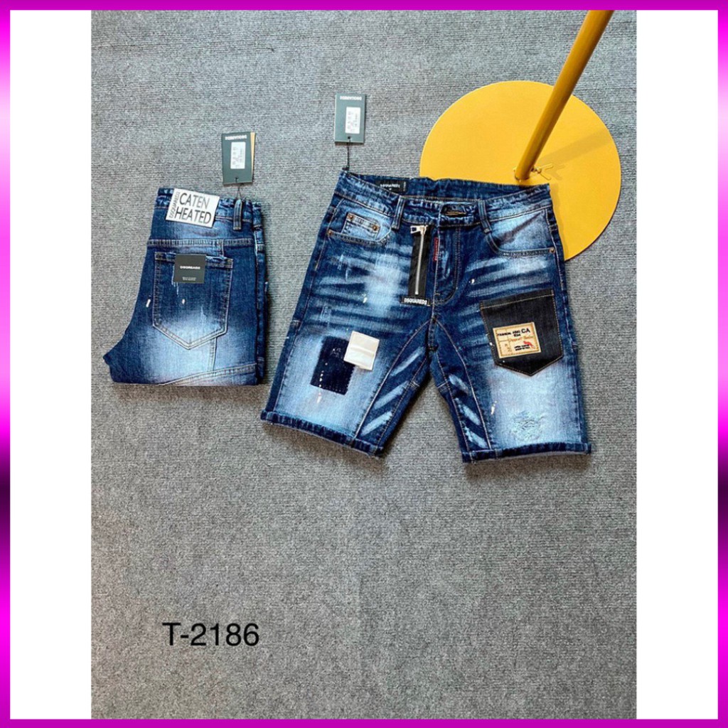 Quần Ngố ⚡ Quần Bò Nam DSQ Khóa Lệch Màu Xanh Hàng Siêu đẹp | BigBuy360 - bigbuy360.vn