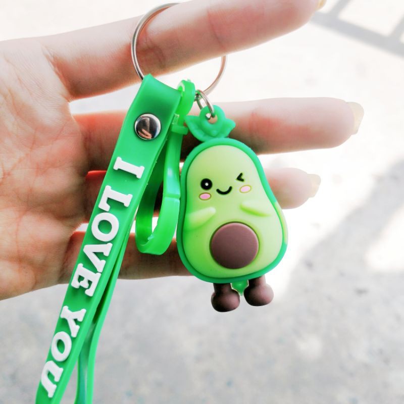 Móc khóa hình trái bơ avocado