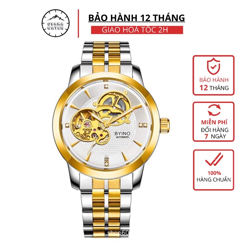 Đồng Hồ Nam Cơ Tự Động BYINO 8082 Chính Hãng Cao Cấp