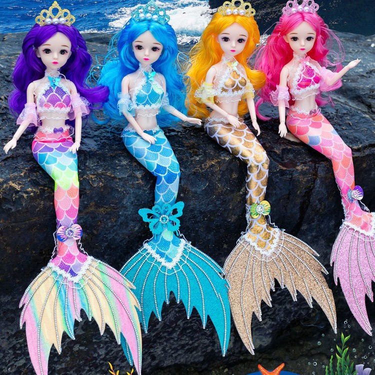 Búp Bê Barbie Nàng Tiên Cá Làm Thủ Công Chất Lượng Cao Cho Bé Gái