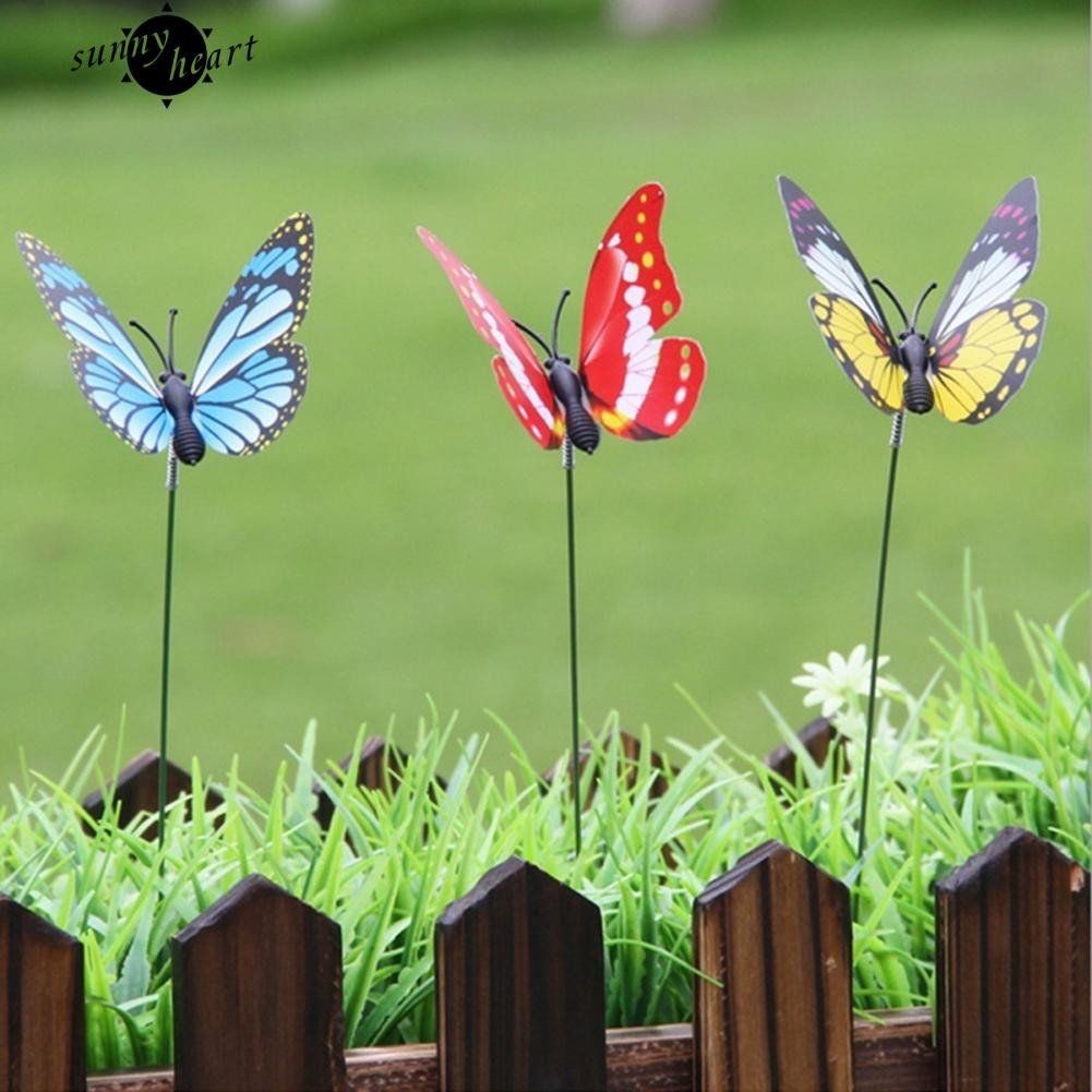Bộ 15 bông bươm bướm giả trang trí khu vườn