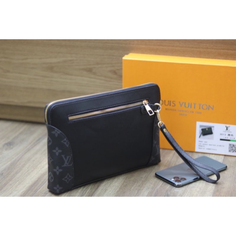Túi cầm tay nam&amp;nữ LV sz26cm có khóa số cực xịn fullbox