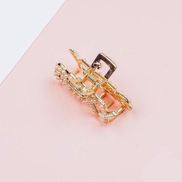 [Hàng Xịn, Giá Tốt] Kẹp Càng Cua Đính Hạt Nhân Tạo Phong Cách Hàn Quốc Họa Tiết Chữ - Mã KT005