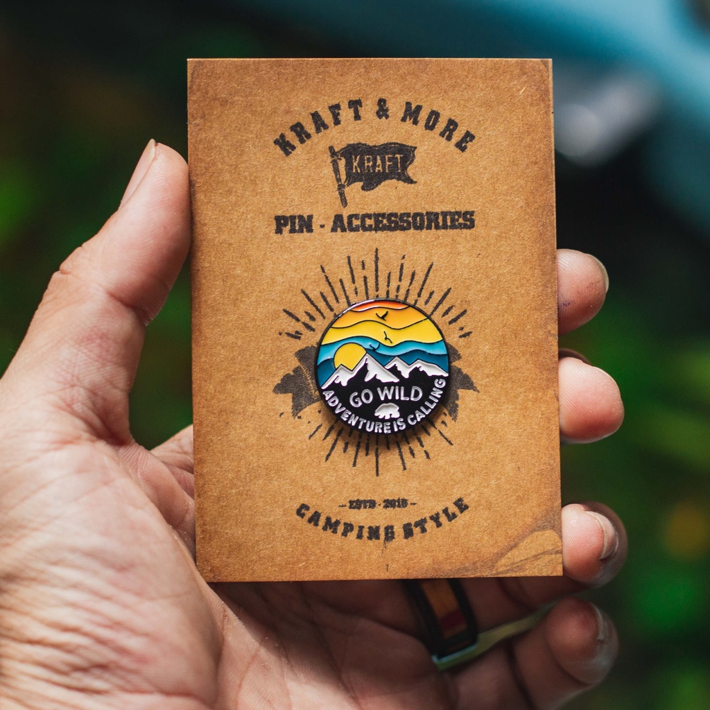 Pin Camping - Ghim cài áo, balo, túi xách - Huy hiệu kim loại - chủ đề Camping