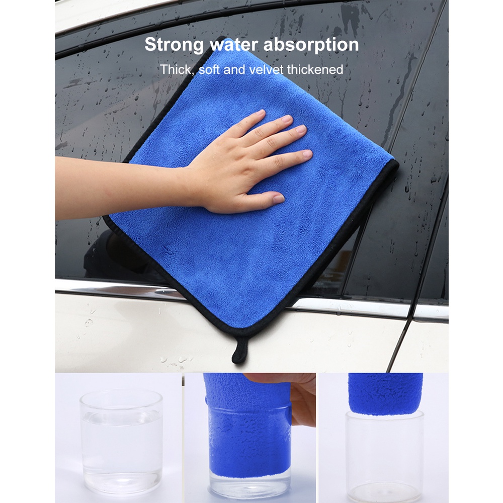 Khăn Lau Xe Hơi / Xe Máy Bằng Vải Sợi Nhỏ Siêu Thấm Hút Nhiều Size