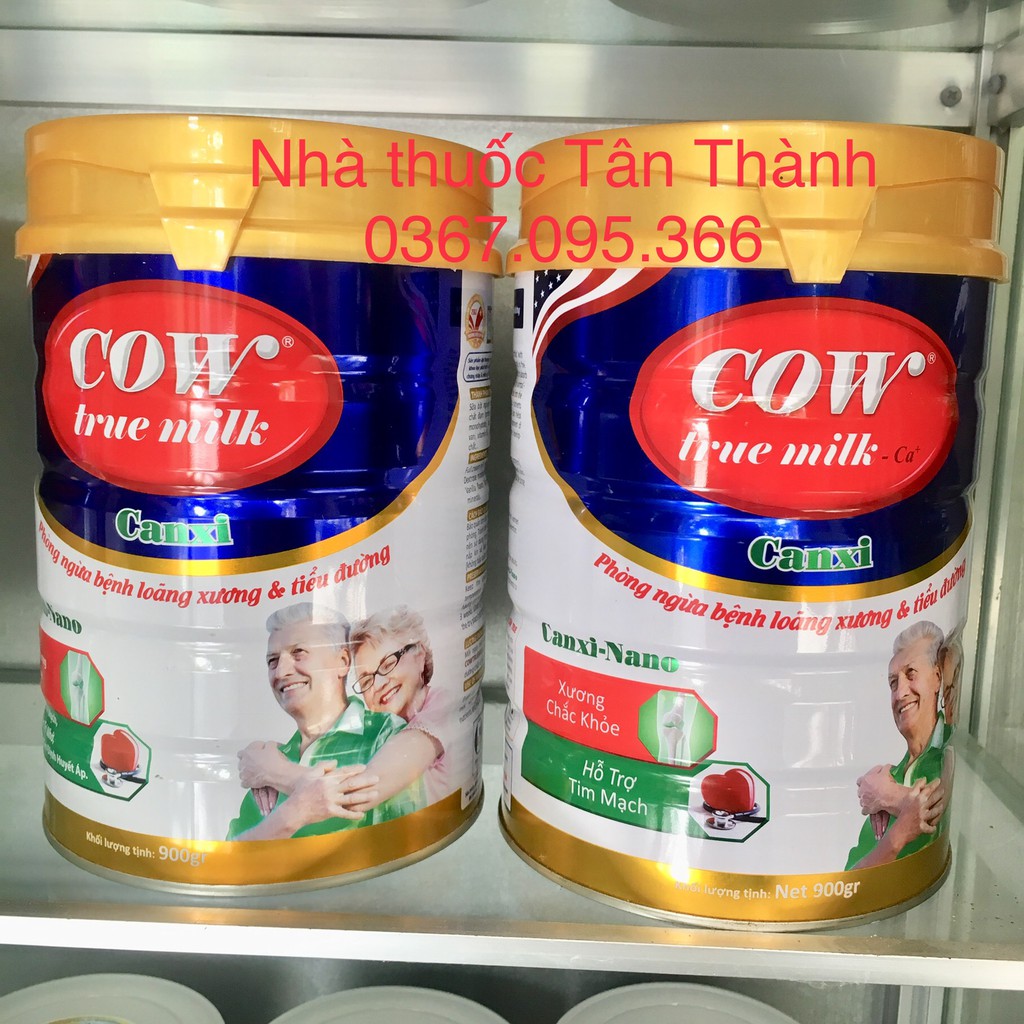 Sữa Cow True Milk Canxi Nano đạt chuẩn bộ y tế Hộp 900g