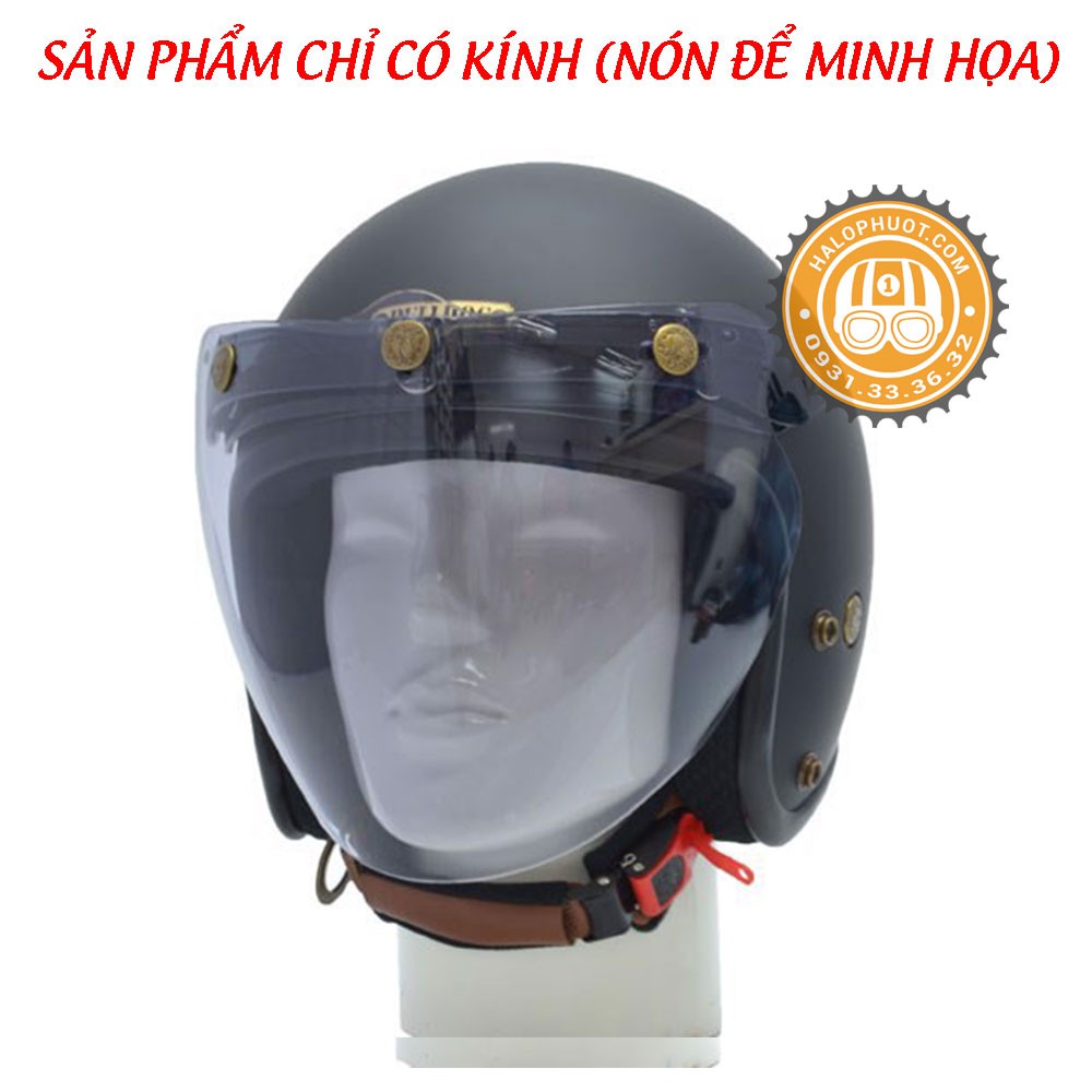 Kính Eagle Bulldog gắn nón 3/4 (Khói trà)