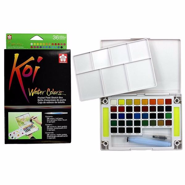 [ TÂM TÂM ]-Màu nước Koi, Koi water color màu (Sakura-Nhật)-