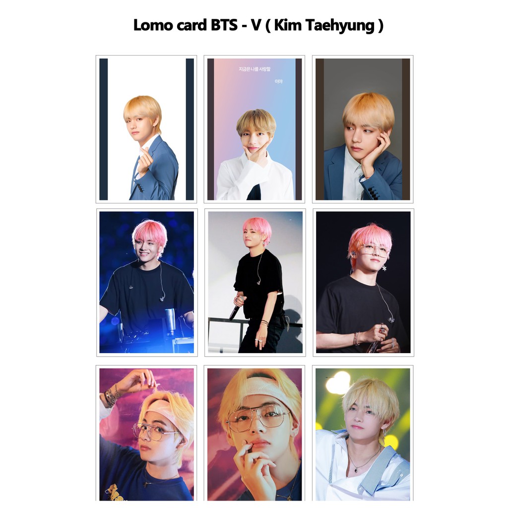 Lomo Card Ảnh BTS - V  ( 36 ảnh )