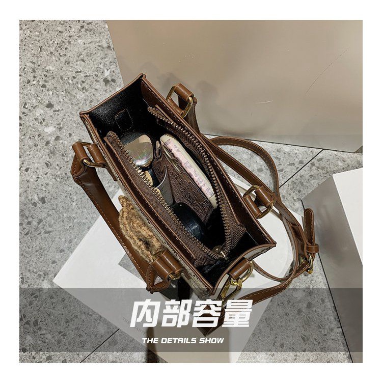 Túi đeo chéo thời trang túi đeo vai của phụ nữ túi xách hoa văn gấu