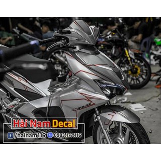 Tem Trùm Air Blade Xám Chỉ Đỏ