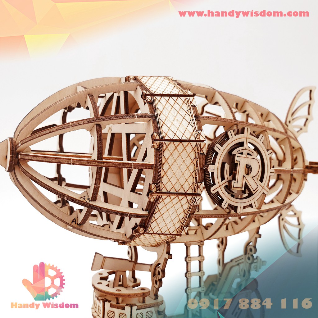 Mô hình lắp ghép gỗ Rolife - Tàu bay mini - Robotime Airship TG407