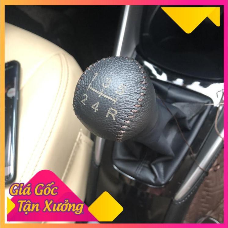 Bọc cần số  xe toyota vios số sàn 2014- 2022, nhiều màu chỉ khâu, da bò thật có sơ đồ số chuẩn theo xe