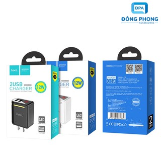Củ Sạc 2 Cổng Đa Năng Hoco C39 Chính Hãng