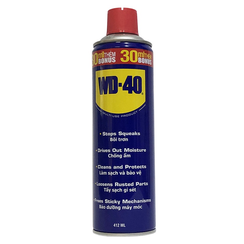 Chai xịt Chống rỉ, Bôi trơn và Chống ẩm WD-40, WD40 (412ml - 336g)