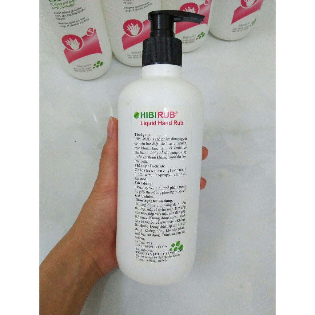 Nước rửa tay khô sát khuẩn Hibirub 500ml | BigBuy360 - bigbuy360.vn