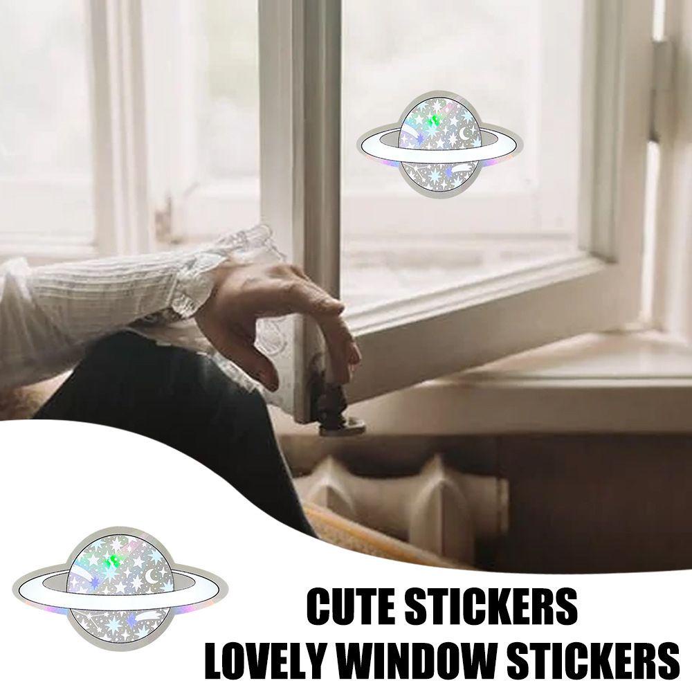PISTA Sticker Dán Cửa Sổ Họa Tiết Bươm Bướm Màu Cầu Vồng Dùng Trang Trí Phòng Trẻ