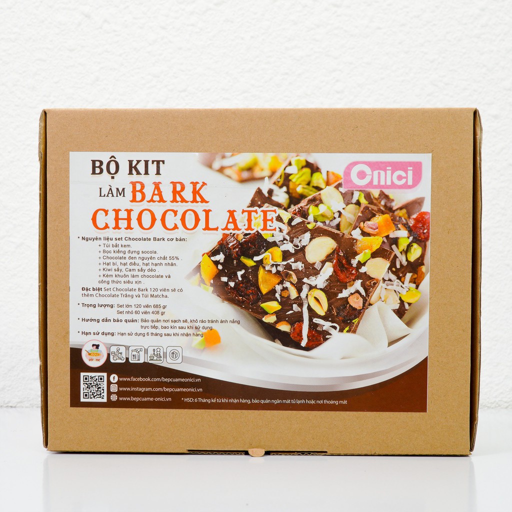 [Mã 152FMCGSALE giảm 8% đơn 500K] Set nguyên liệu Chocolate Bark thành phẩm 120 VIÊN