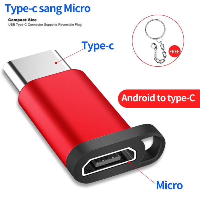 Cổng Chuyển Đổi MicroUSB Sang Type C, typeC,type-C